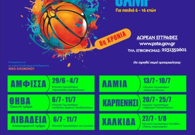Basketball camps με τον Νίκο Οικονόμου δωρεάν σε όλη την Περιφέρεια Στερεάς Ελλάδας