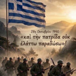 Μήνυμα Ξενοφώντα Δ. Χασούρα για την 28η Οκτωβρίου 1940